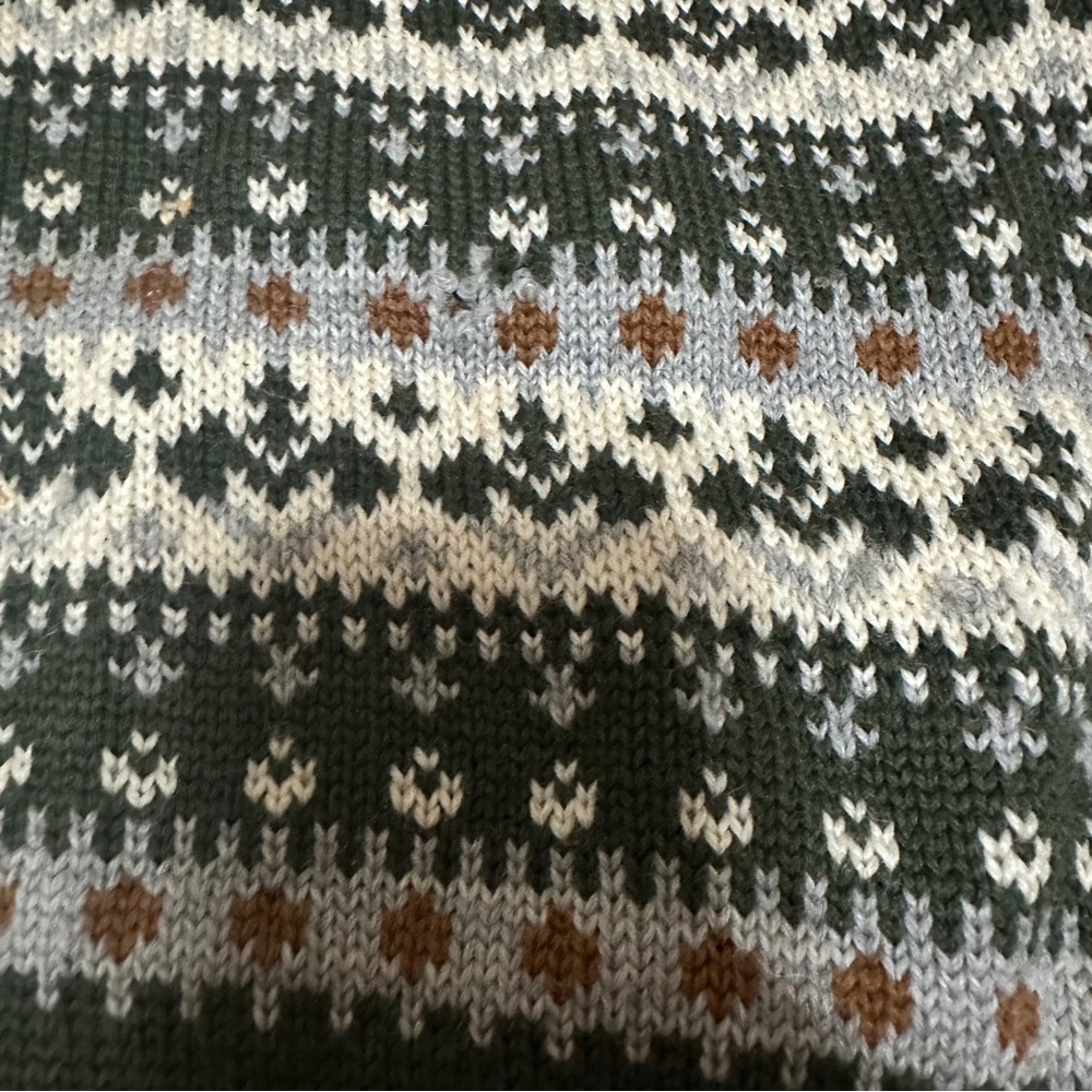 🎀BOGO 50% off 🎀 Patterned Green and White Cardigan - Picture 5 of 10